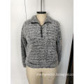 Half-neck fleece pull-over jacket